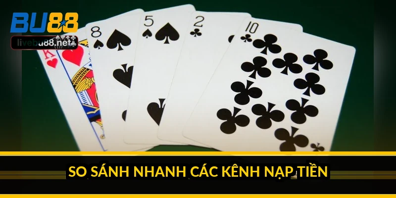 Nạp tiền BU88: các cách nhanh nhất và mẹo tránh treo lệnh 4 So sánh nhanh các kênh nạp tiền